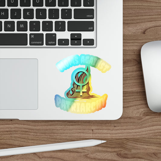 Moms Against Patriarchy Holographic Die Cut Sticker