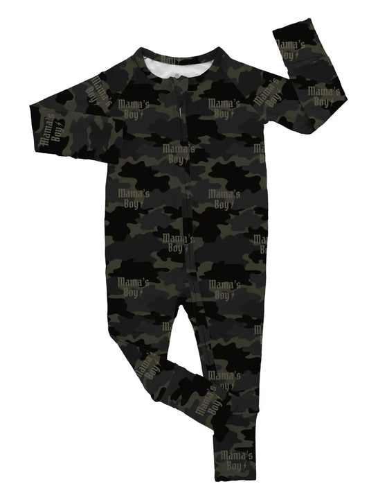 Camo Mama's Boy Zip Sleeper (Bamboo)