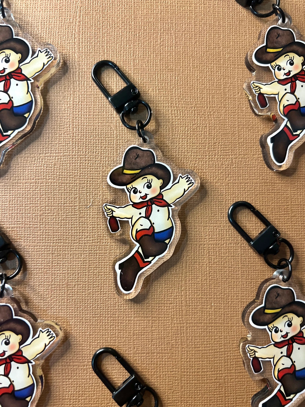 Cowboy Kewpie Keychain